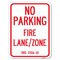 Signmission Princeton New Jersey No Parking Fire Lane Zone Heavy-Gauge Aluminum Rust Proof Parking, A-1824-23273 A-1824-23273 - alternate 1